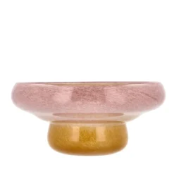 Villa Collection Styles skål rosa/gul glas 30 x 13 cm