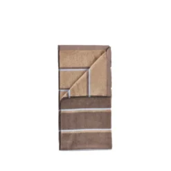 Zone Sauna håndklæde brun/beige/blå 50x100 cm