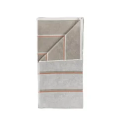 Zone Sauna håndklæde grå/grøn/sand 70x140 cm
