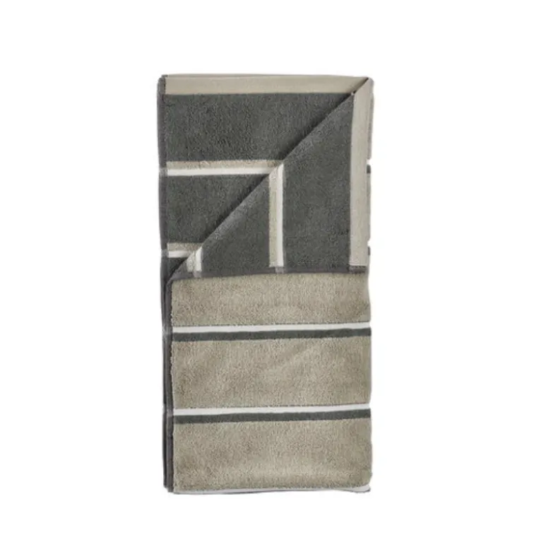 Zone Sauna håndklæde grøn/oliven/grå 70x140 cm