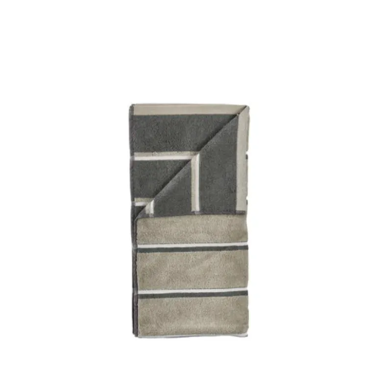 Zone Sauna håndklæde grøn/oliven/grå 50x100 cm