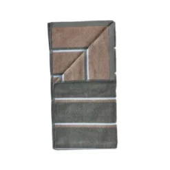 Zone Sauna håndklæde grøn/taupe/blå 70x140 cm