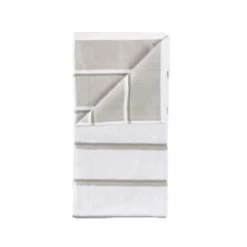 Zone Sauna håndklæde hvid/grå/grøn 70x140 cm