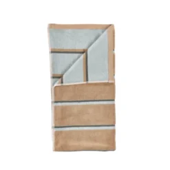 Zone Sauna håndklæde sand/blå/grøn 70x140 cm